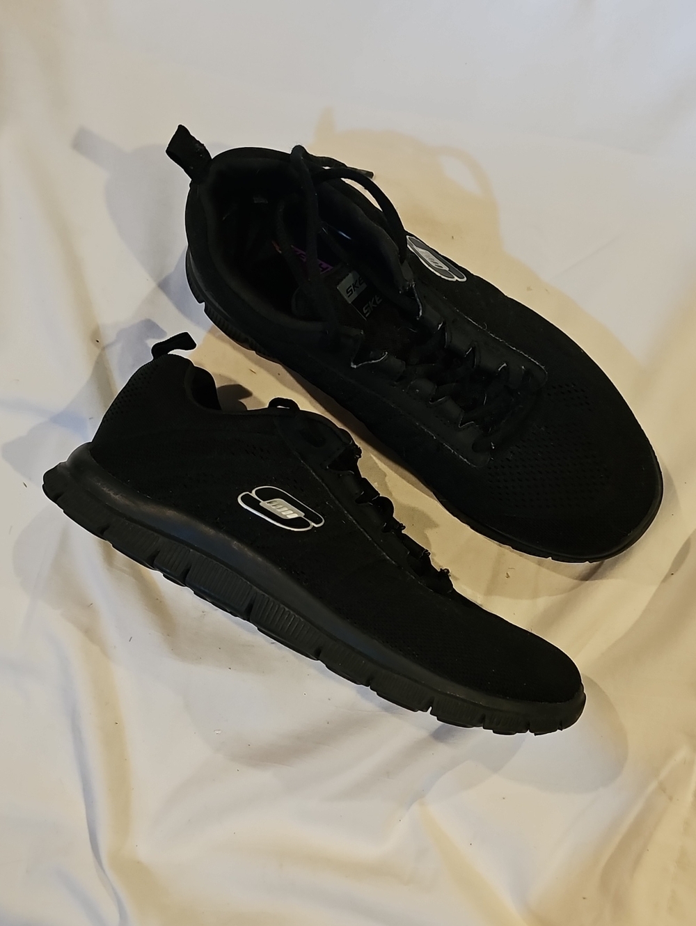 Skechers Womans Black Athletic Running Shoes